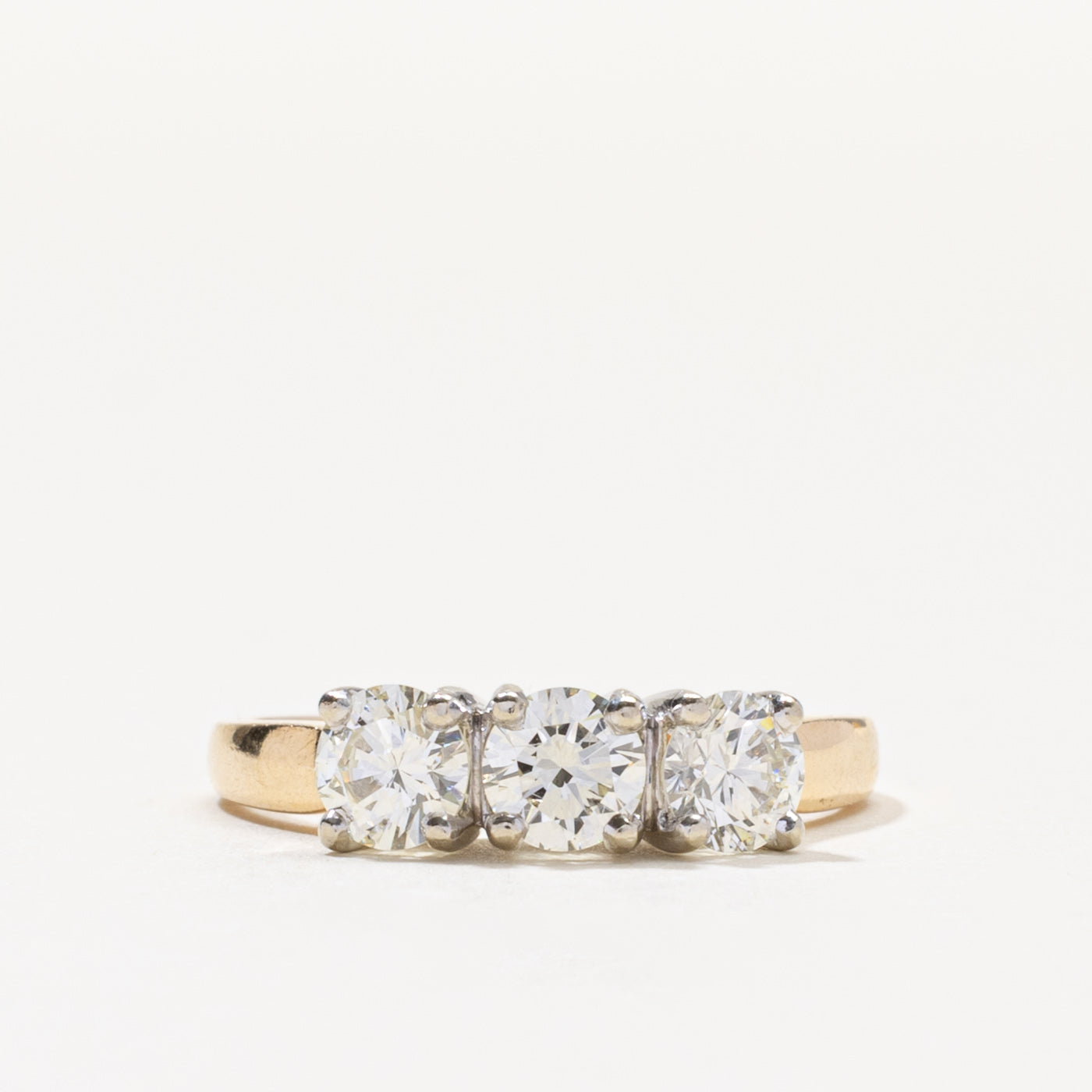 14k Three Stone Diamond Ring | 0.35ct | SZ 6.75