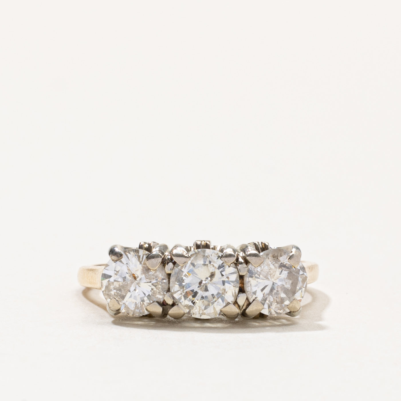 14k Three Stone Diamond Ring | 1.86ctw | SZ 7.5