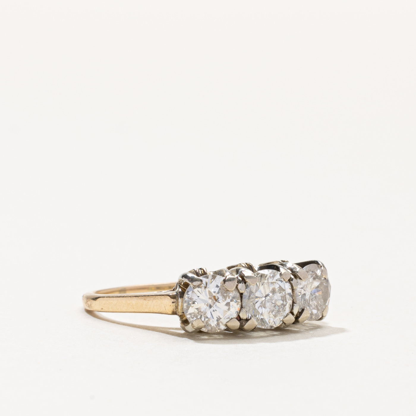 14k Three Stone Diamond Ring | 1.86ctw | SZ 7.5