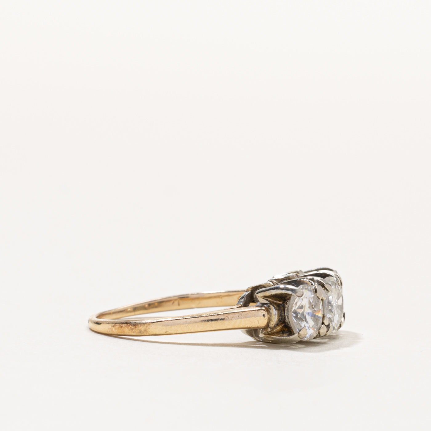 14k Three Stone Diamond Ring | 1.86ctw | SZ 7.5