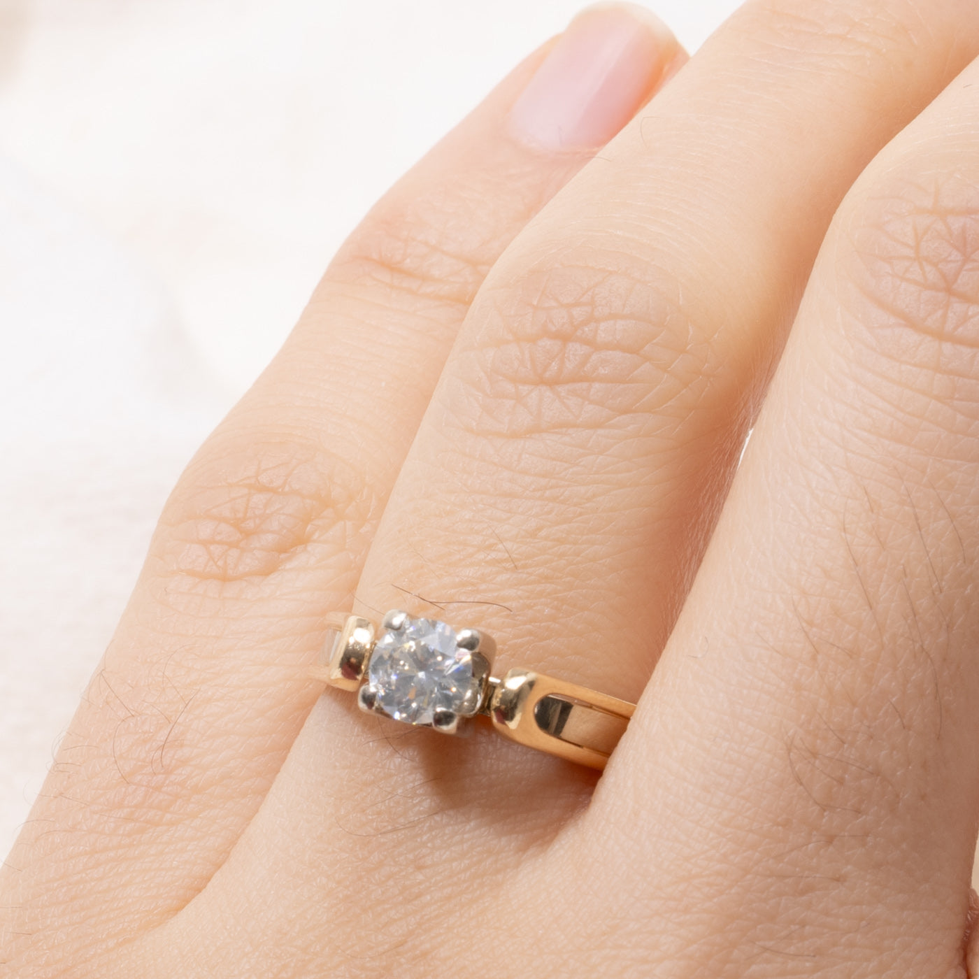 14k Solitaire Diamond Ring | 0.54ct SI2/I1 J | SZ 5.75