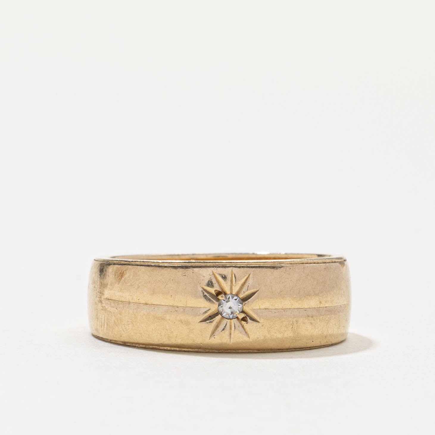 10k Star Set Diamond Band | SZ 5.5