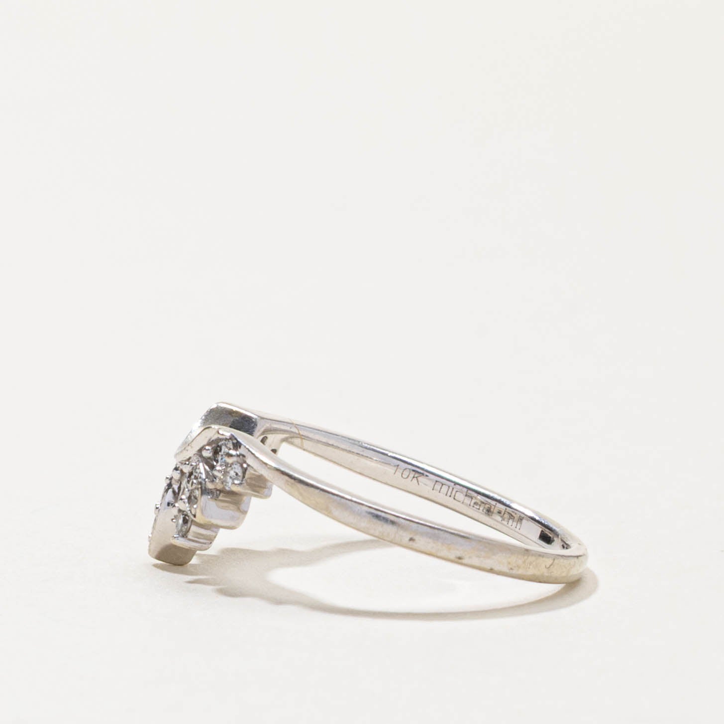 10k Diamond Floral Contour Ring | 0.14ctw | SZ 4.75