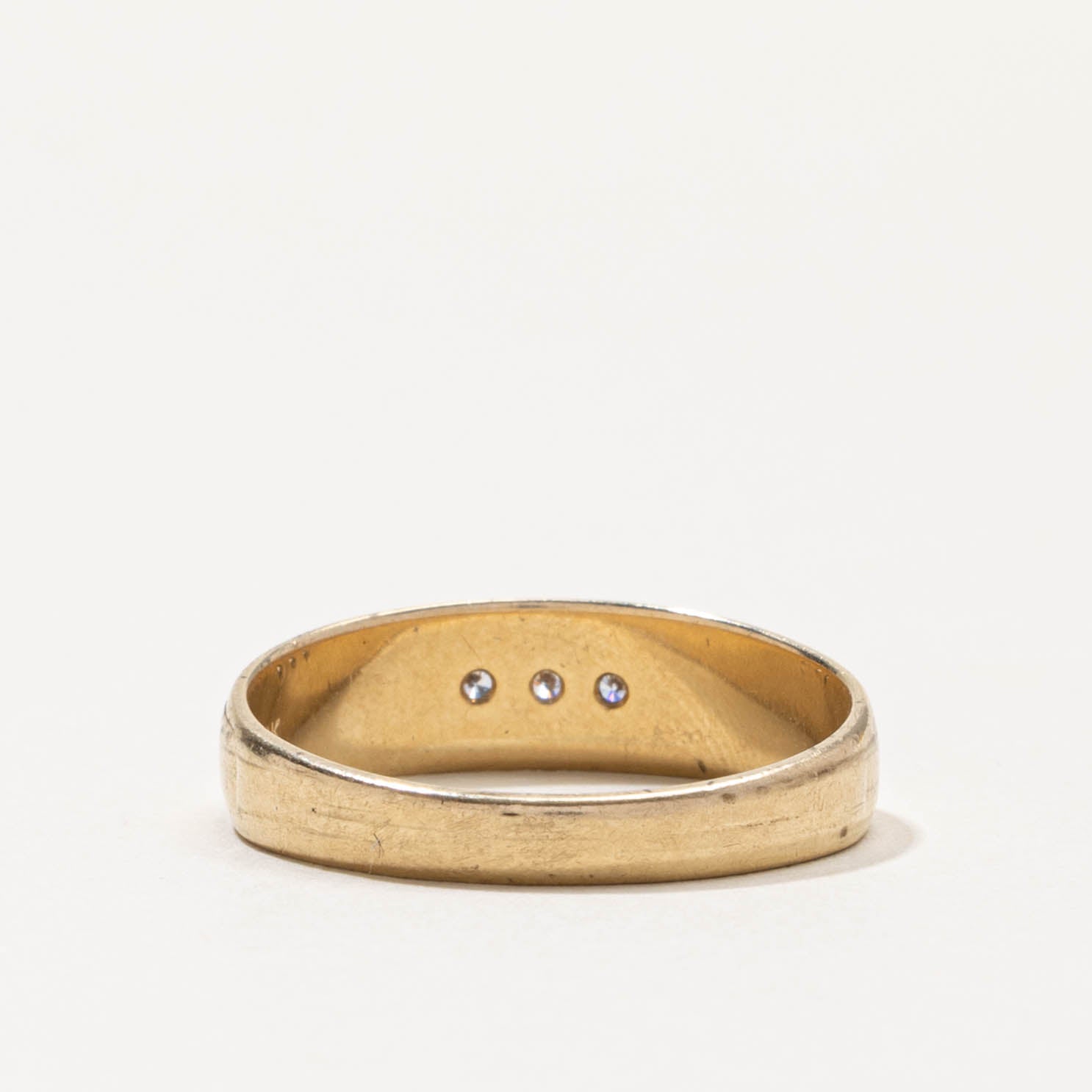 10k Three Stone Diamond Band | SZ 9
