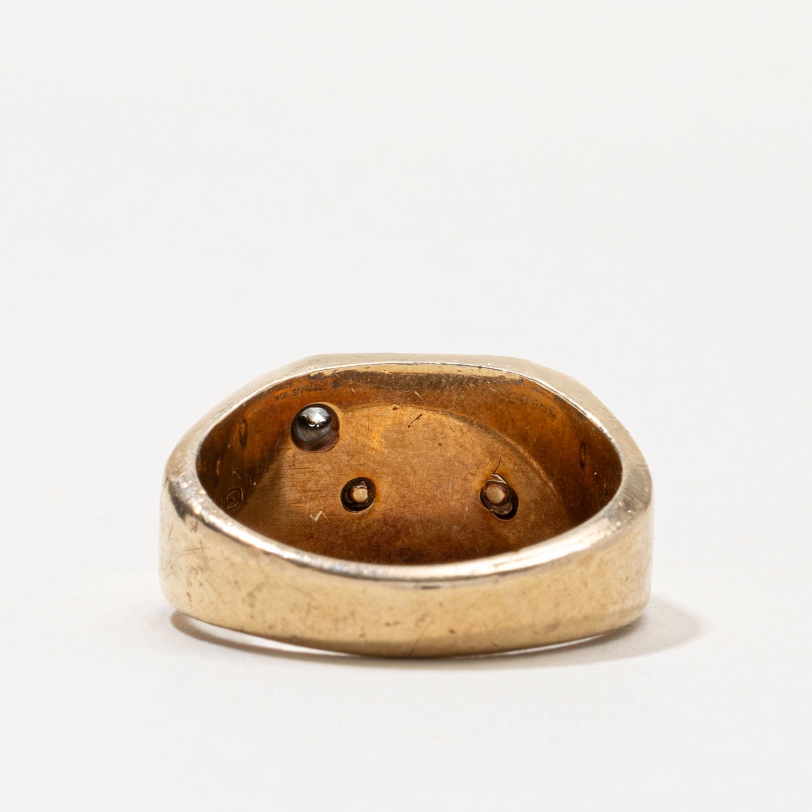 10k Diamond McDonald's Signet Ring | SZ 9.75