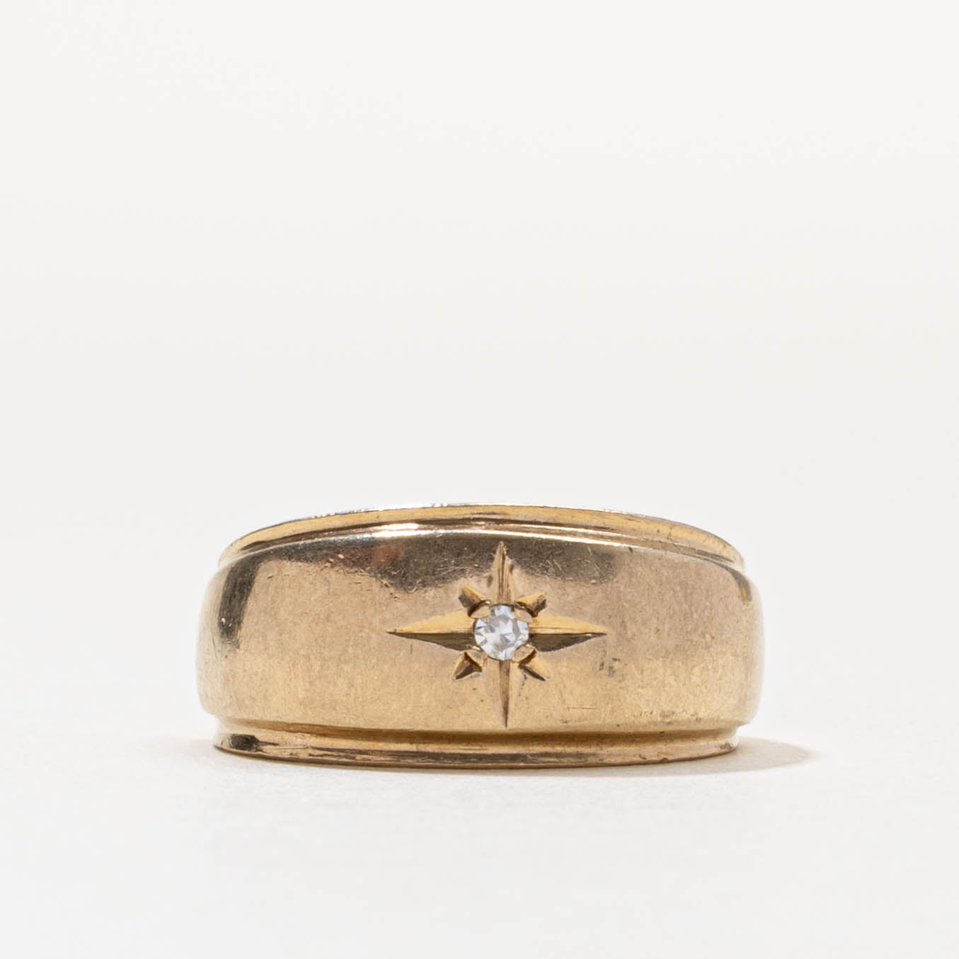 10k Star Set Diamond Ring | SZ 6