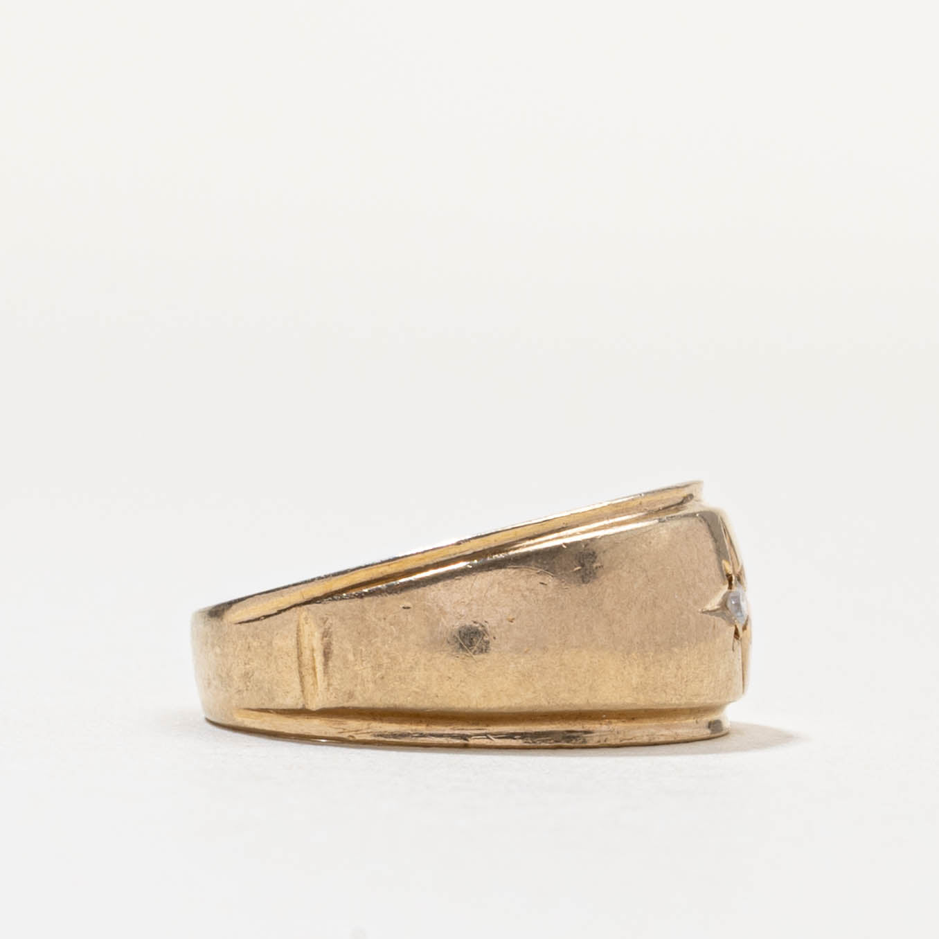 10k Star Set Diamond Ring | SZ 6