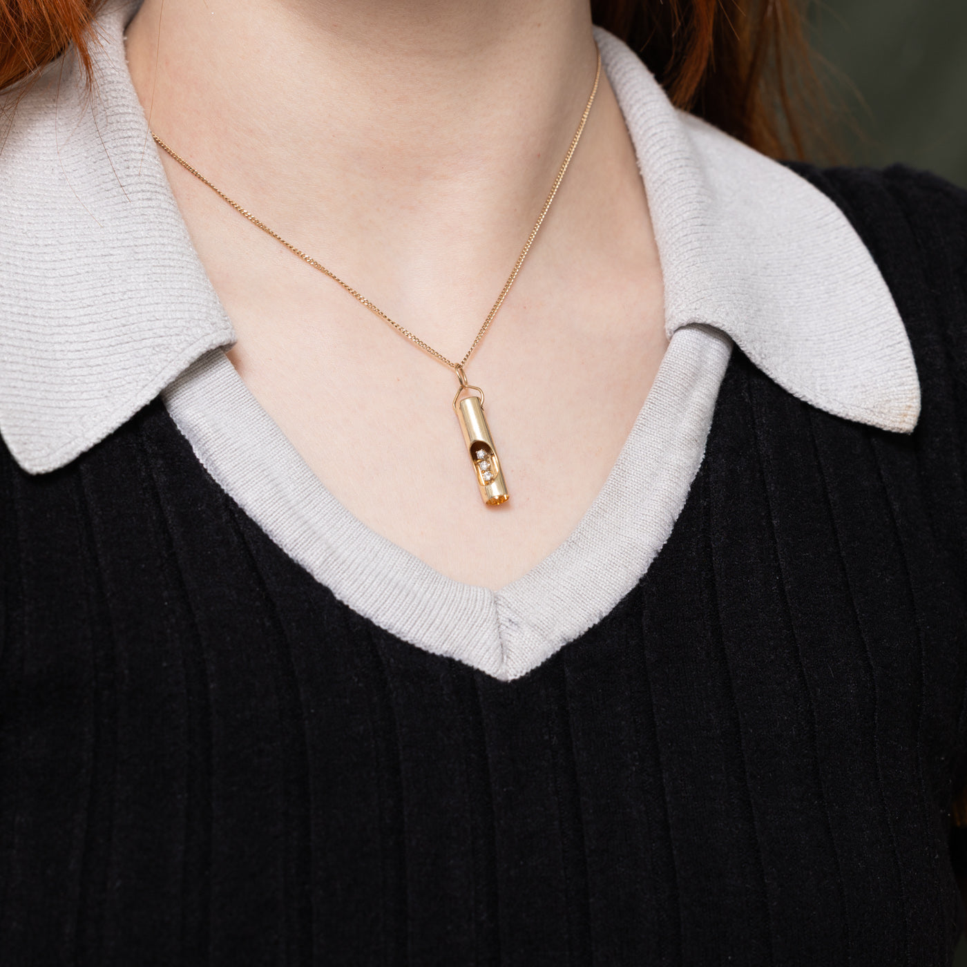 10k Diamond Open Bar Charm | 0.08ctw