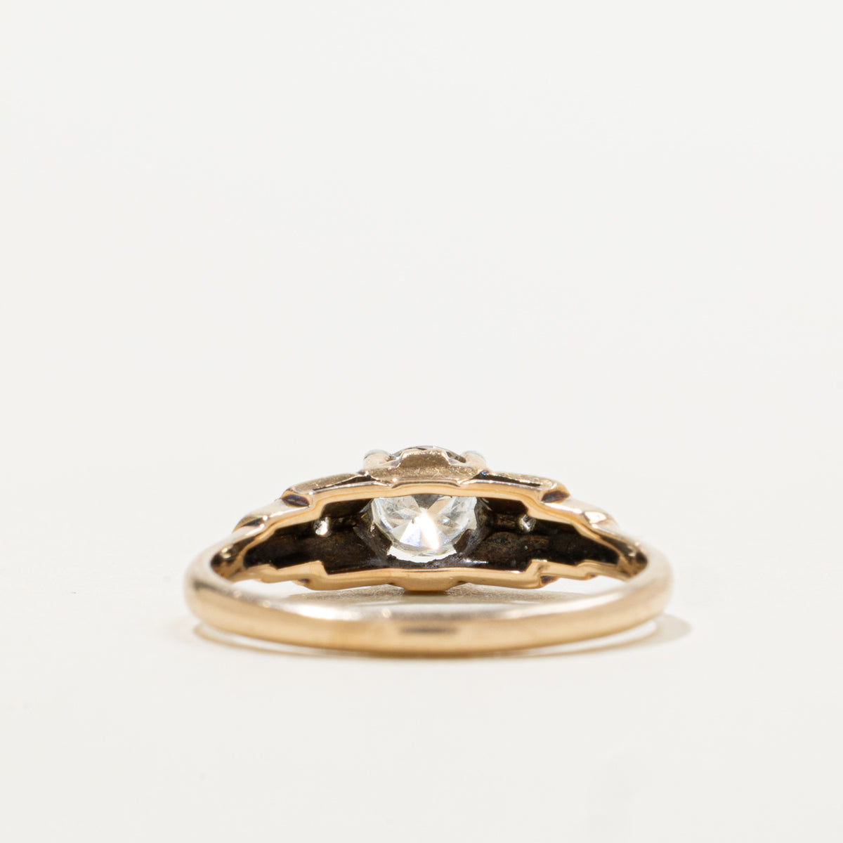 10k Diamond Accented Textured Ring | 0.32ctw | SZ 5.5