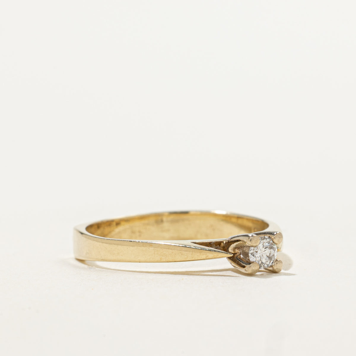 14k High Set Diamond Petite Ring | 0.08ct | SZ 6