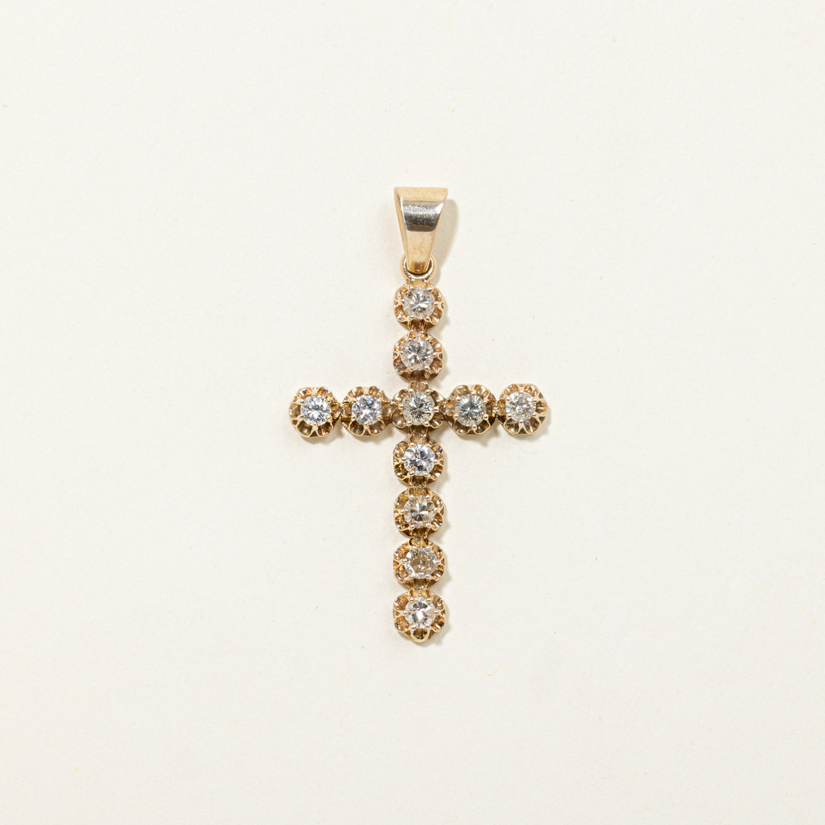 14k Diamond Cross Pendant | 1.48ctw