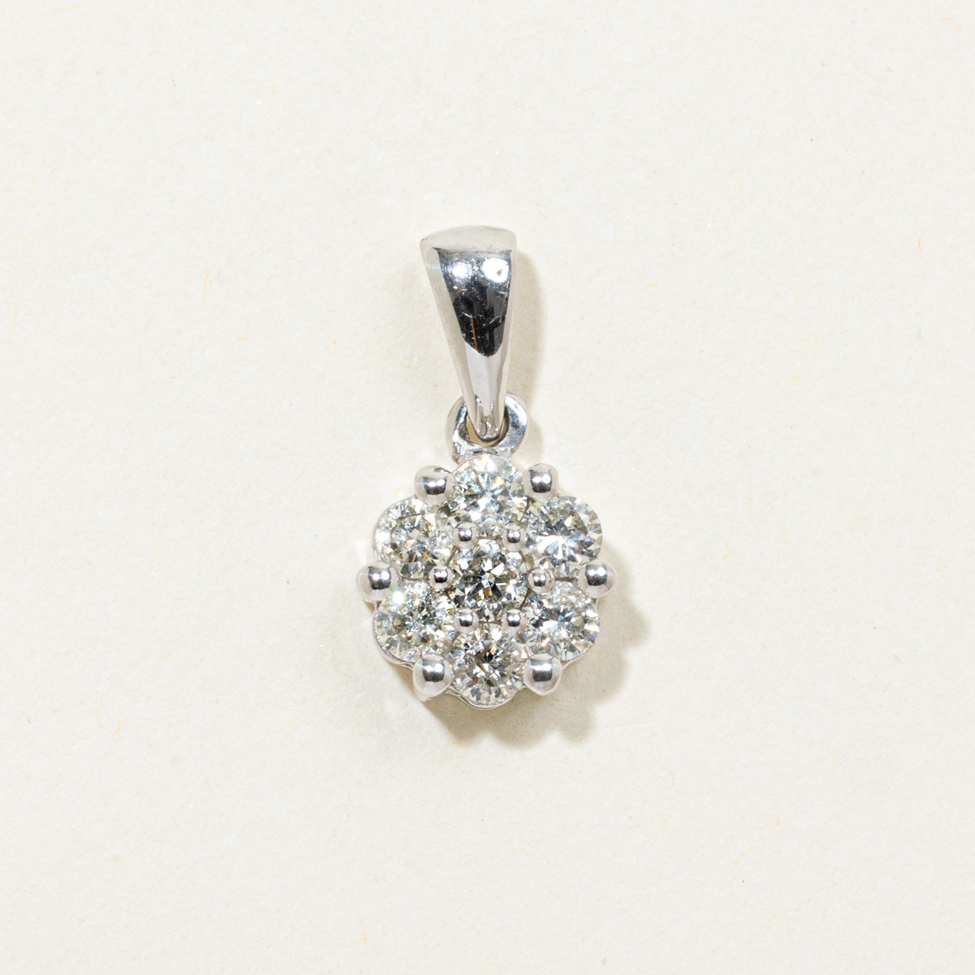 14k Diamond Cluster Pendant | 0.35ctw