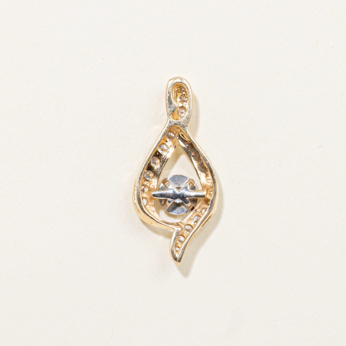 14k Diamond Abstract Pendant | 0.29ctw
