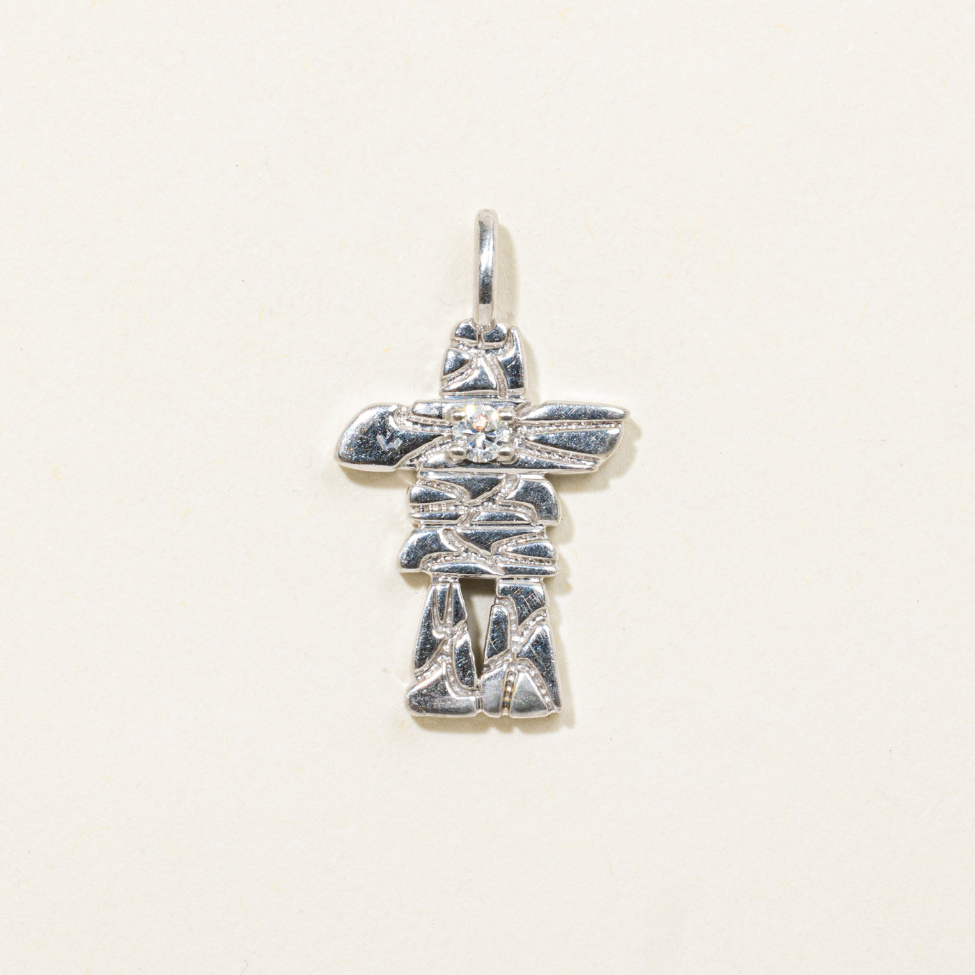 10k Diamond Inukshuk Pendant | 0.05ctw