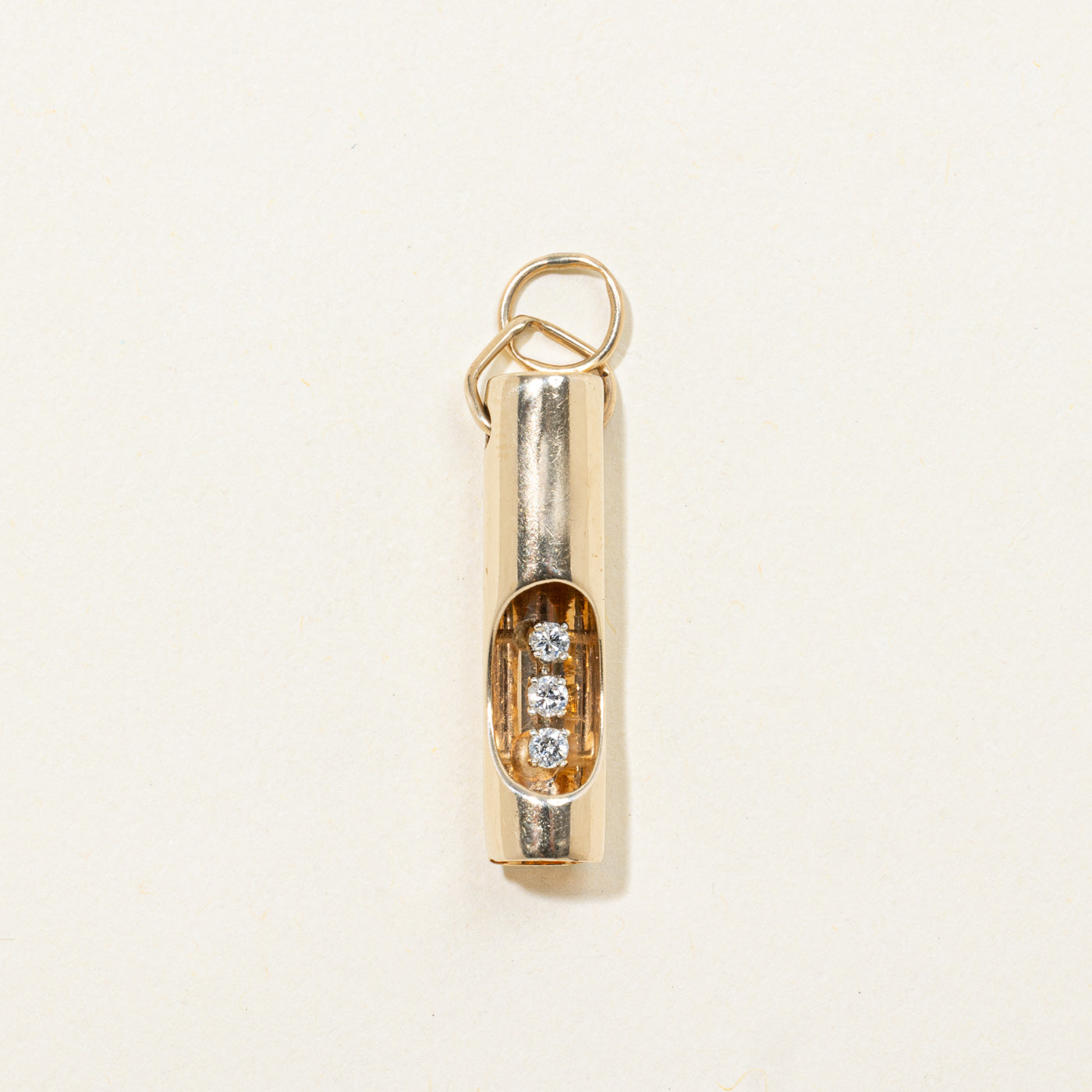10k Diamond Open Bar Charm | 0.08ctw