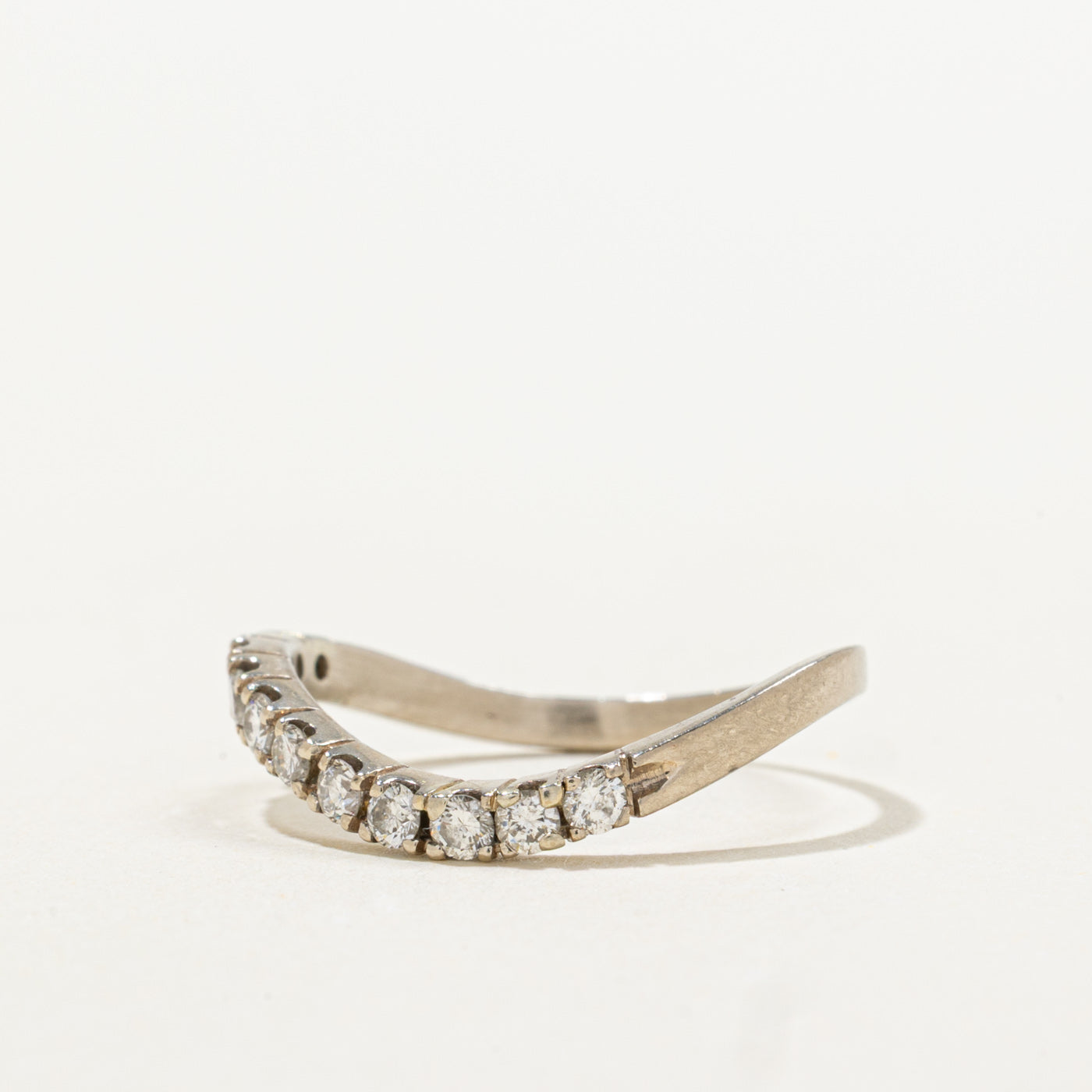 14k Semi Eternity Diamond Contour Ring | 0.25ctw | SZ 4.75
