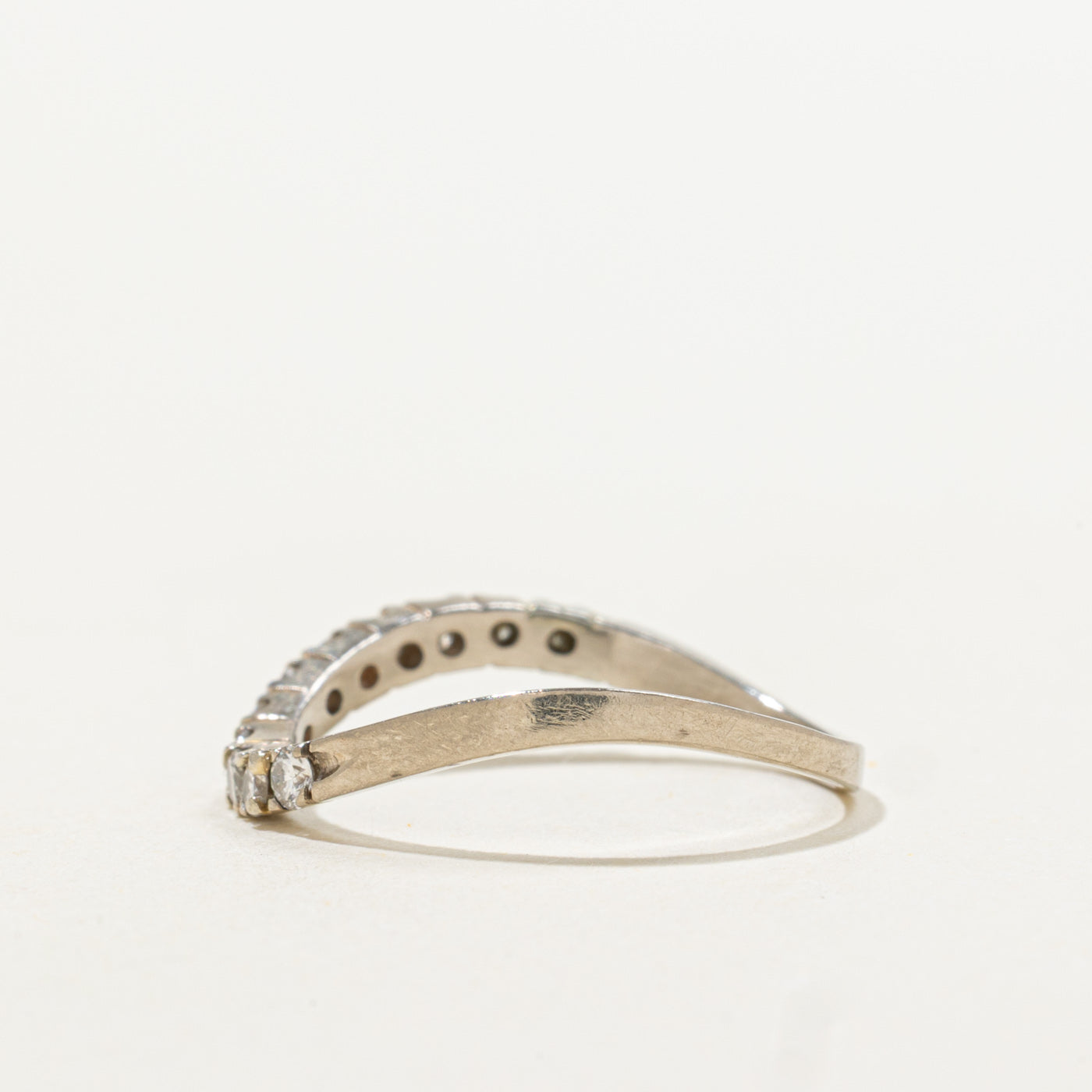 14k Semi Eternity Diamond Contour Ring | 0.25ctw | SZ 4.75