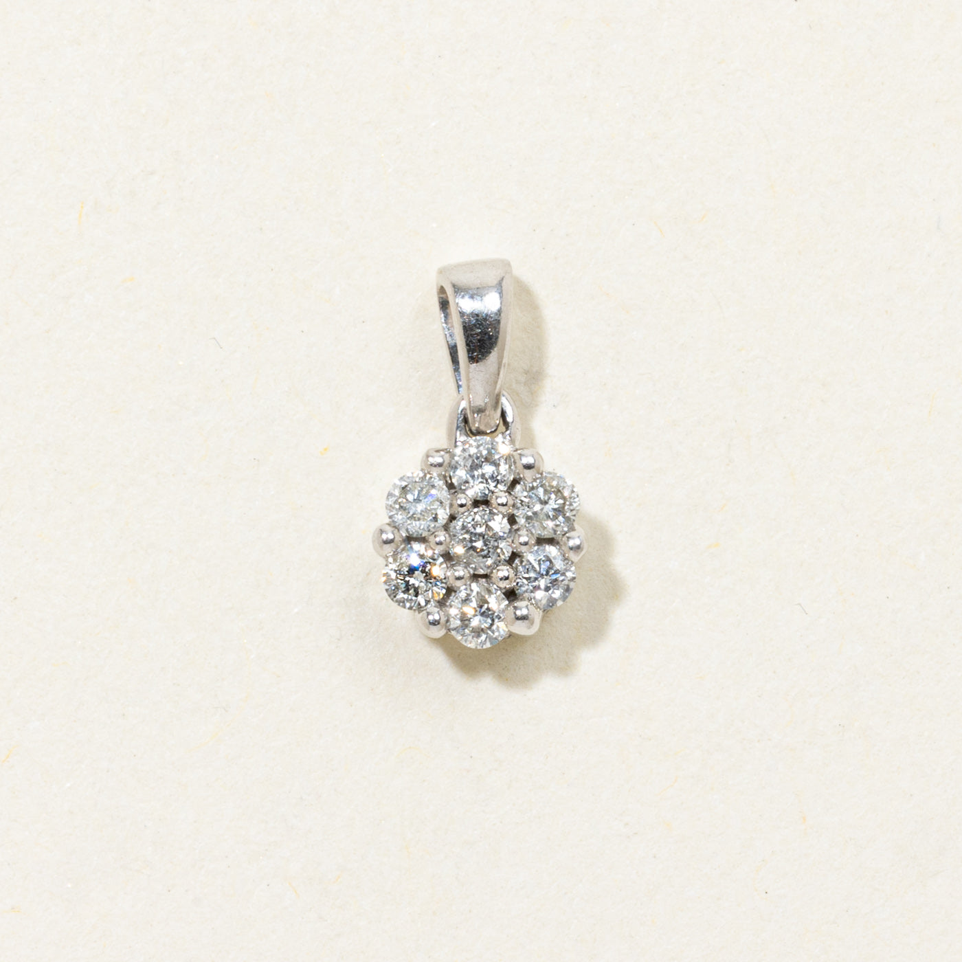 10k Diamond Floral Cluster Pendant | 0.14ctw