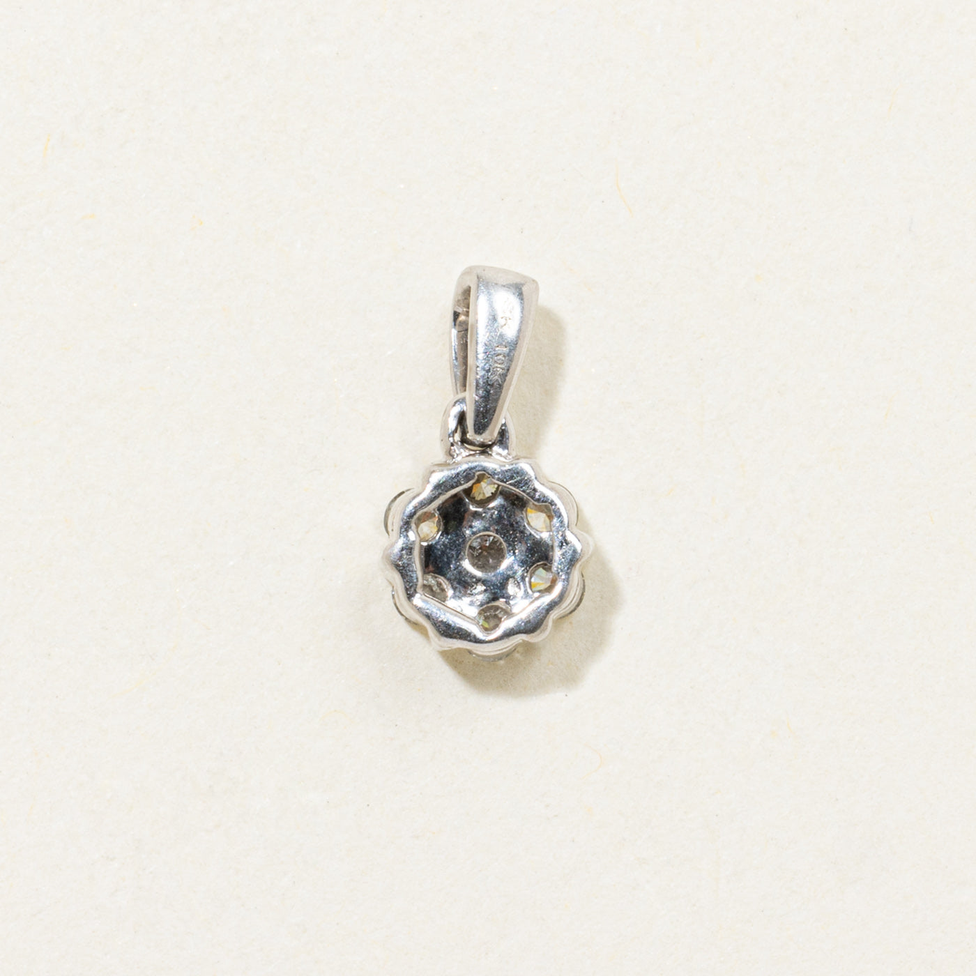 10k Diamond Floral Cluster Pendant | 0.14ctw