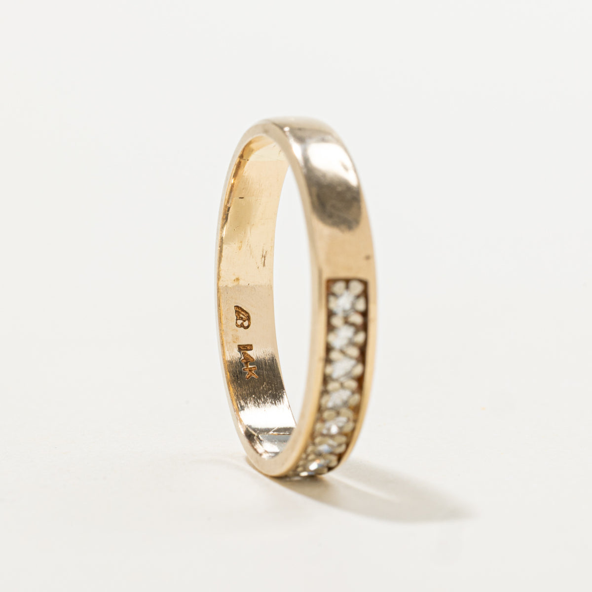 14k Semi Eternity Diamond Band | 0.08ctw | 3.70mm | SZ 7