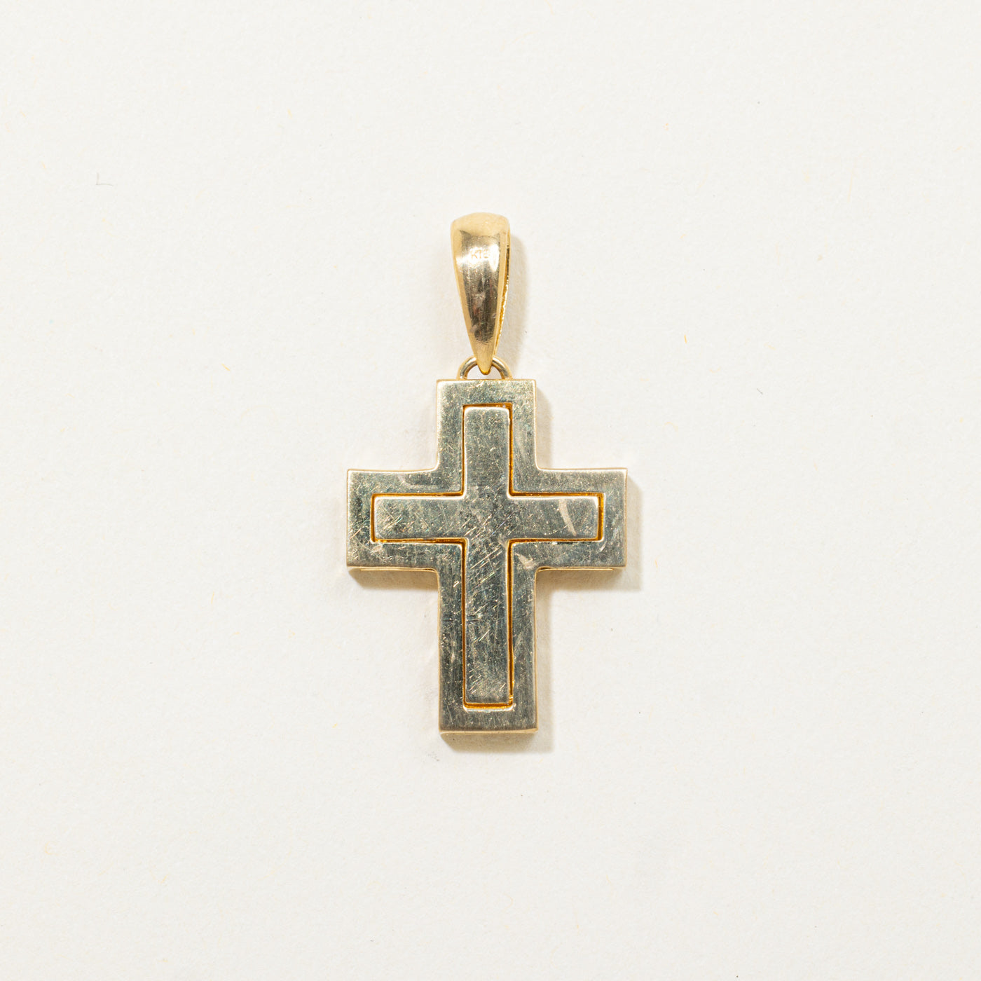 18k Diamond Cluster Cross Pendant | 0.36ctw
