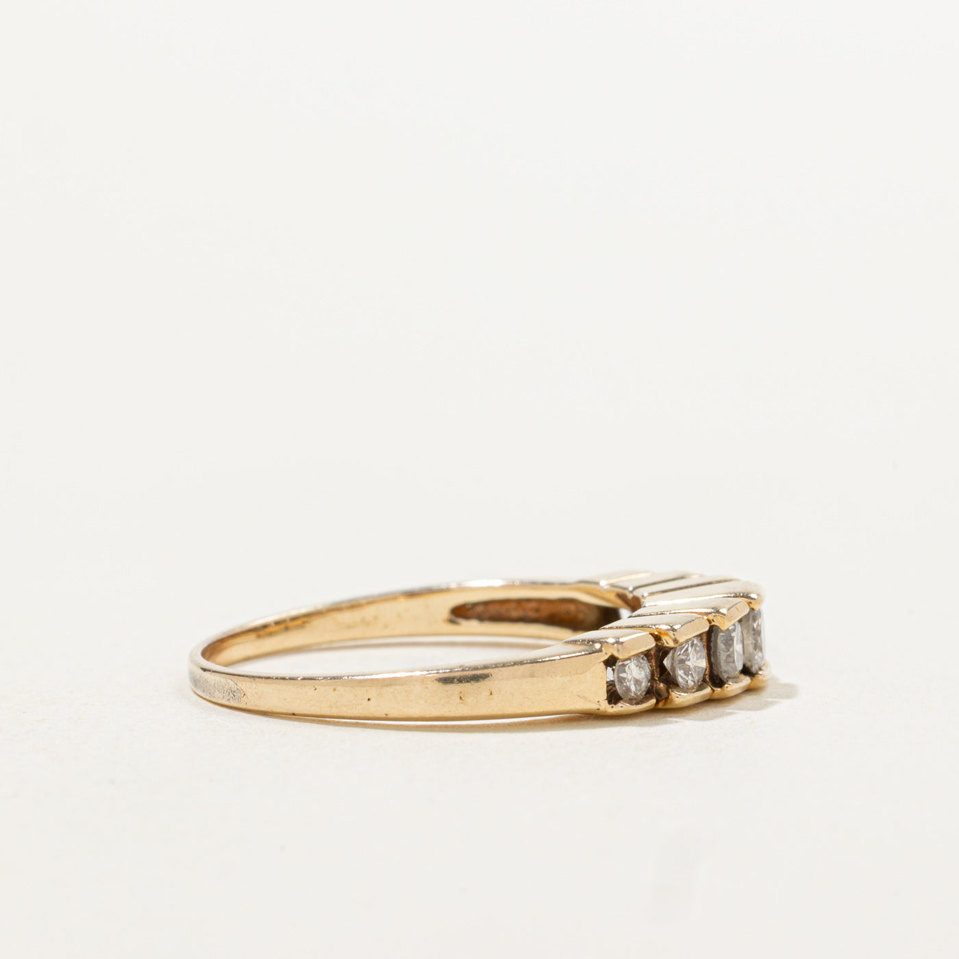 14k Semi Eternity Graduated Diamond Band | 0.20ctw | 1.30mm | SZ 5.5