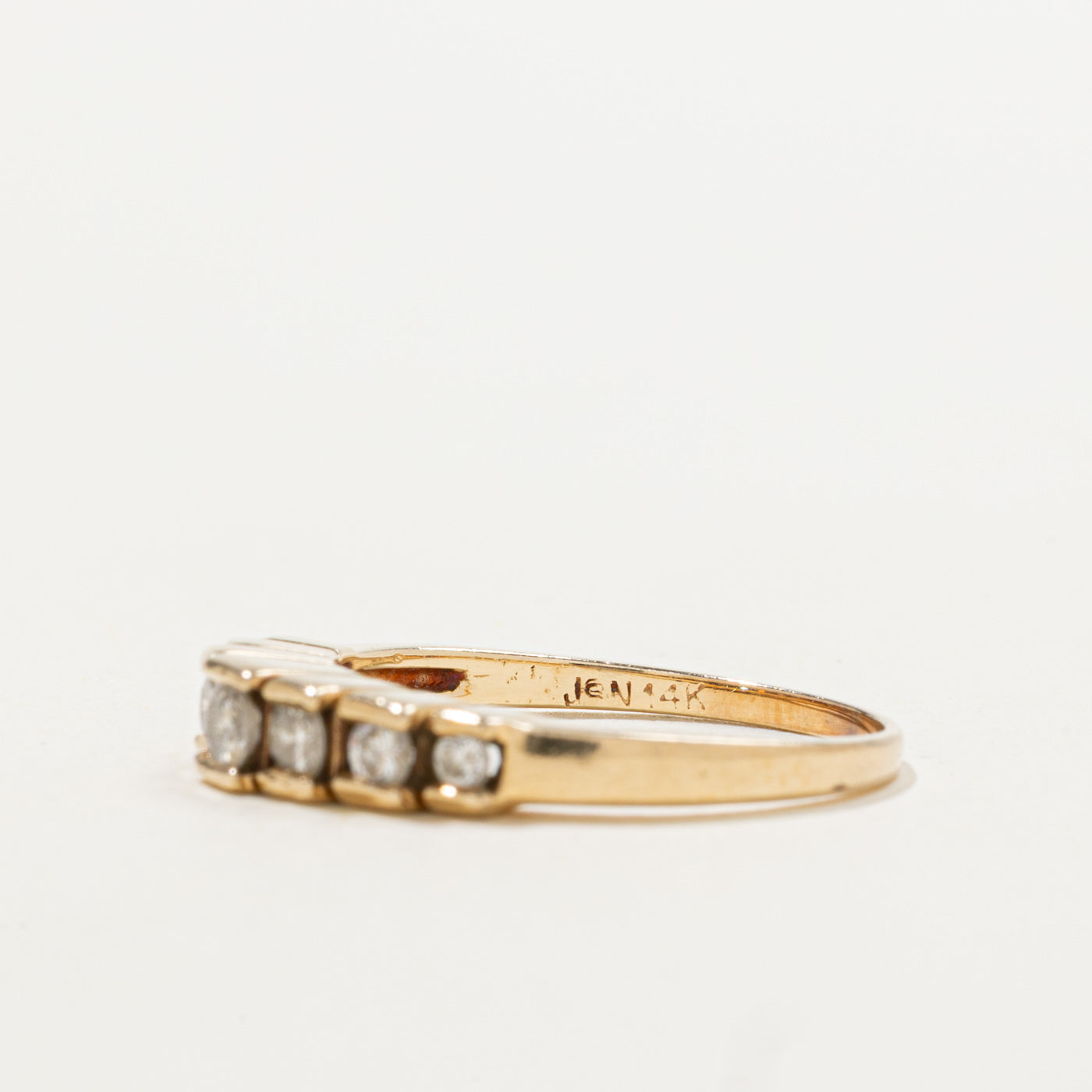 14k Semi Eternity Graduated Diamond Band | 0.20ctw | 1.30mm | SZ 5.5