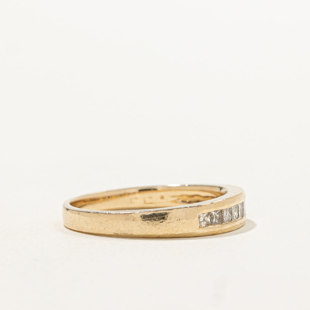 14k Semi Eternity Princess Cut Diamond Band | 0.25ctw | 3.85mm | SZ 7.25