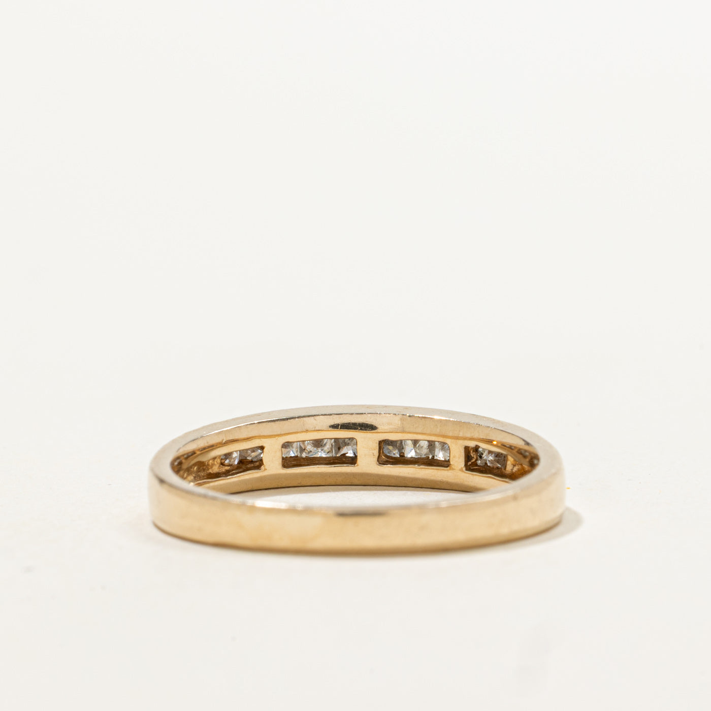 14k Semi Eternity Princess Cut Diamond Band | 0.25ctw | 3.85mm | SZ 7.25