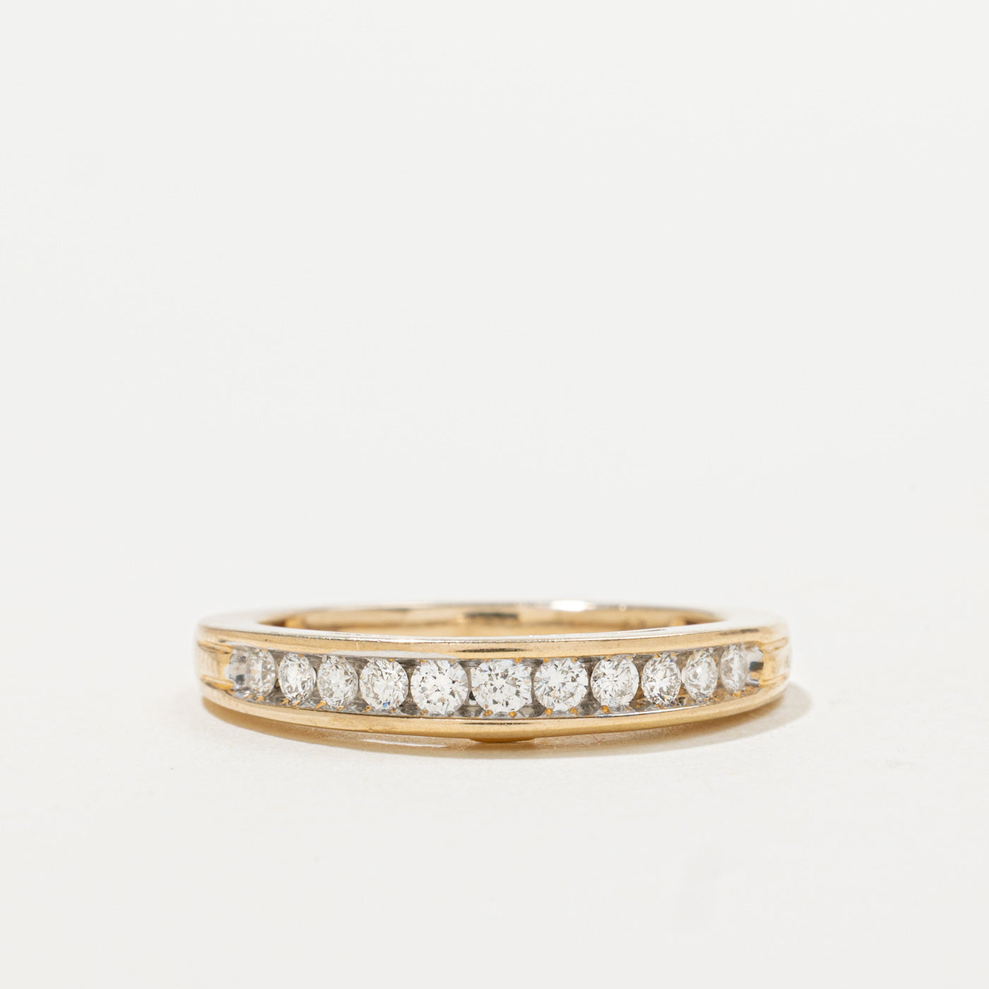 14k Semi Eternity Channel Set Diamond Band | 1.06ctw | 3.80mm | SZ 6.75