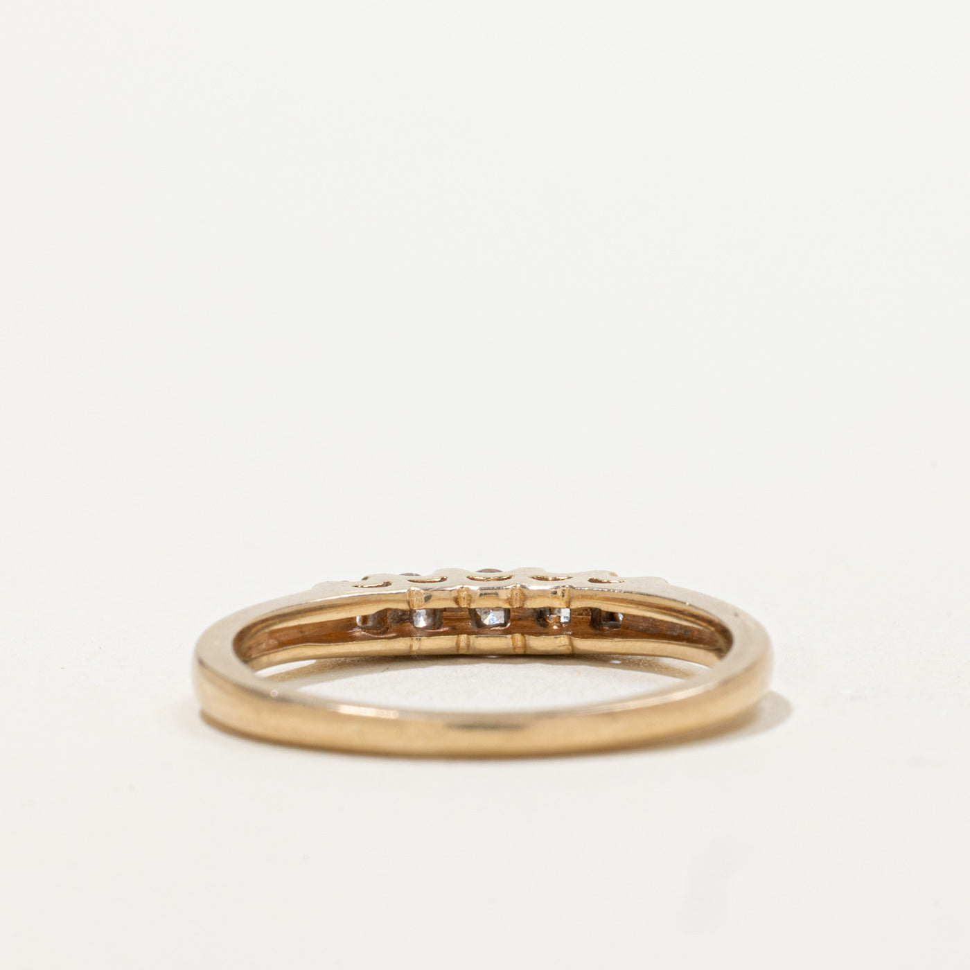 14k Five Stone Diamond Band | 0.21ctw | 2.80mm | SZ 6.75