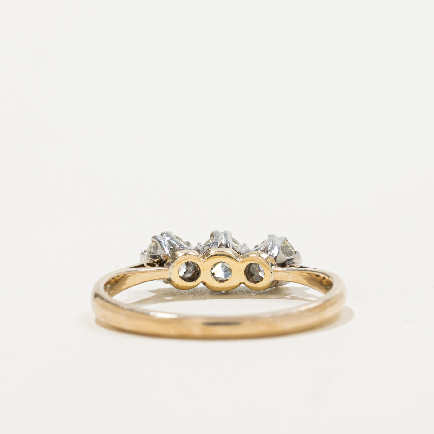 17k Three Stone Diamond Ring | 0.65ctw | SZ 6