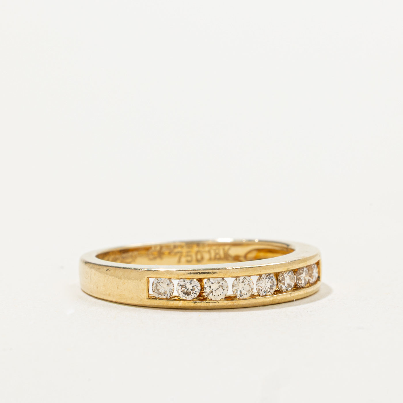 18k Semi Eternity Channel Set Diamond Band | 0.20ctw | 3.20mm | SZ 4.75