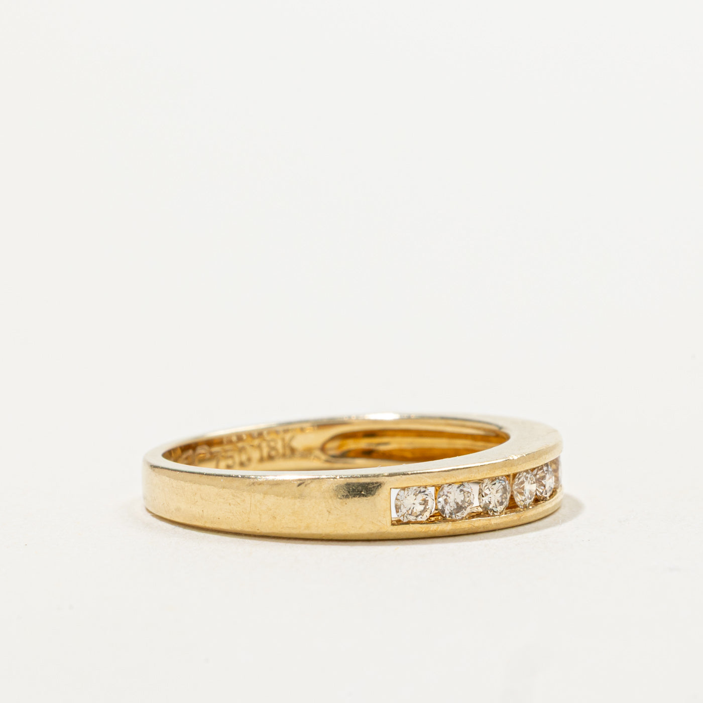 18k Semi Eternity Channel Set Diamond Band | 0.20ctw | 3.20mm | SZ 4.75