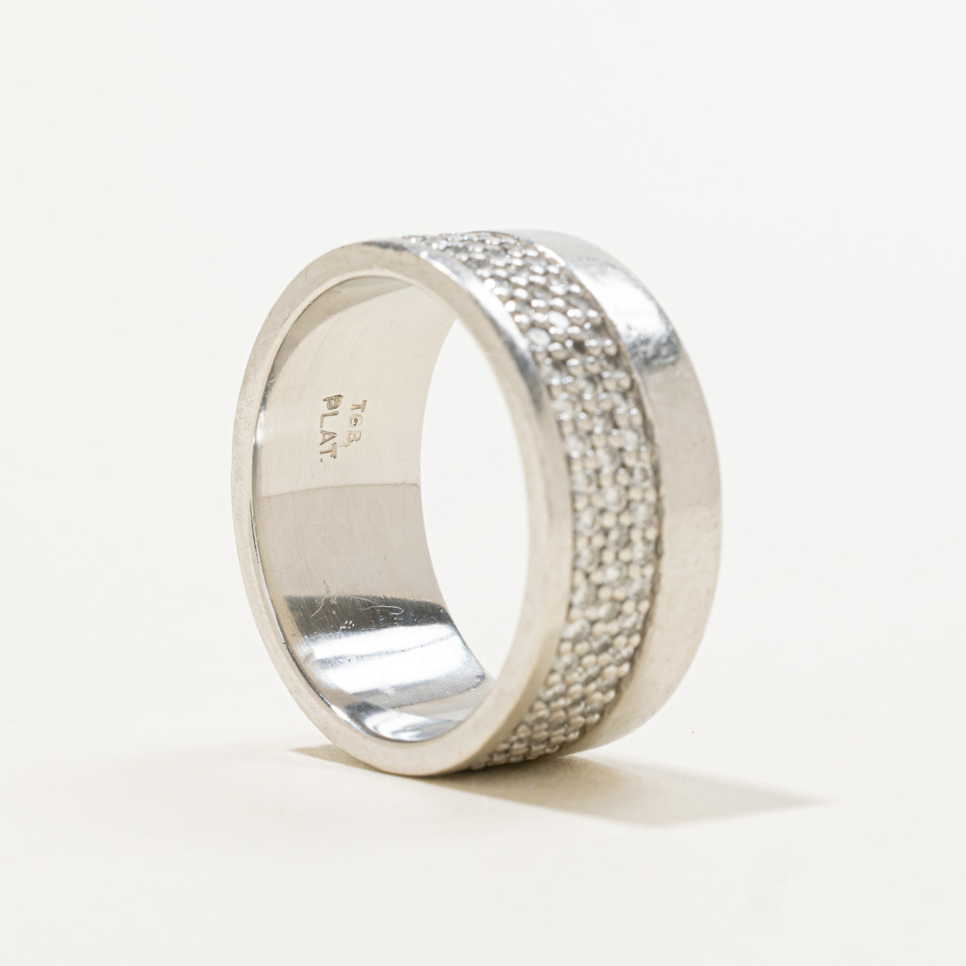 950 Platinum Multi Row Eternity Diamond Band | 0.55ctw | 10.00mm | SZ 10.75