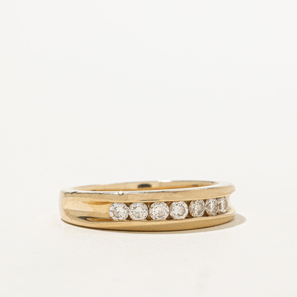 14k Semi Eternity Channel Set Diamond Band | 0.50ctw | 5.35mm | SZ 9.75
