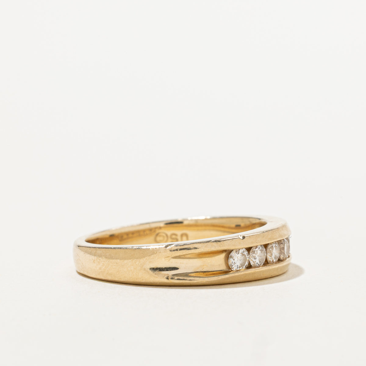 14k Semi Eternity Channel Set Diamond Band | 0.50ctw | 5.35mm | SZ 9.75