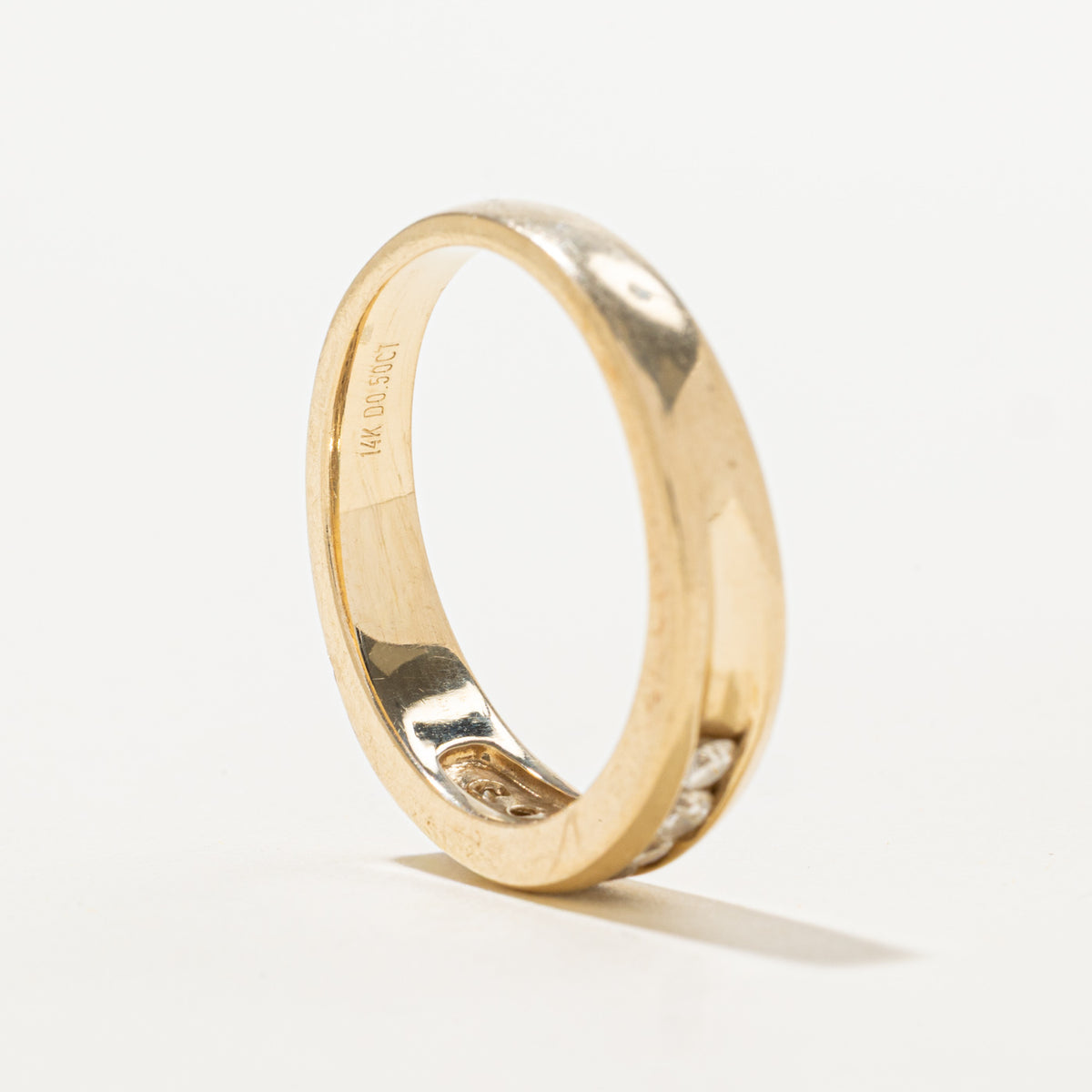 14k Semi Eternity Channel Set Diamond Band | 0.50ctw | 5.35mm | SZ 9.75