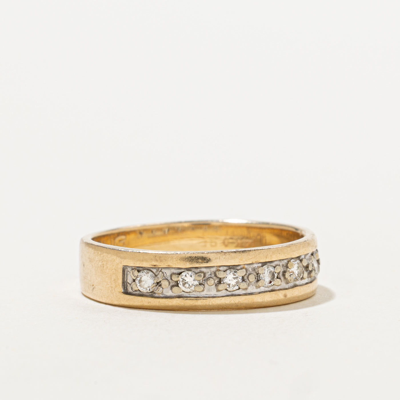 14k Semi Eternity Diamond Band | 0.14ctw | 4.60mm | SZ 5.75