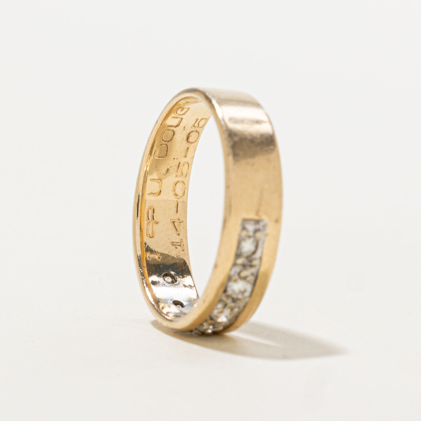 14k Semi Eternity Diamond Band | 0.14ctw | 4.60mm | SZ 5.75