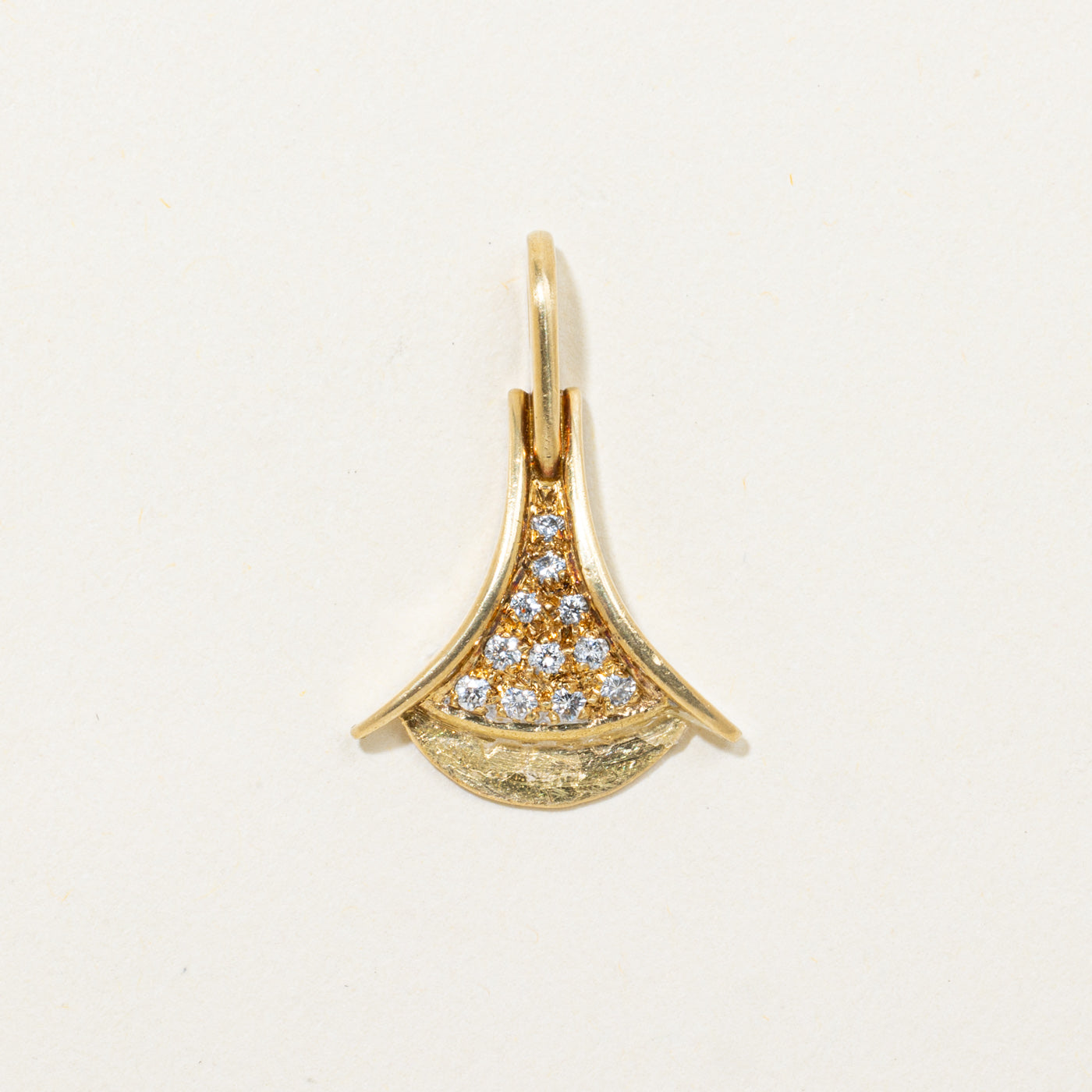 18k Diamond Geometric Pendant | 0.11ctw