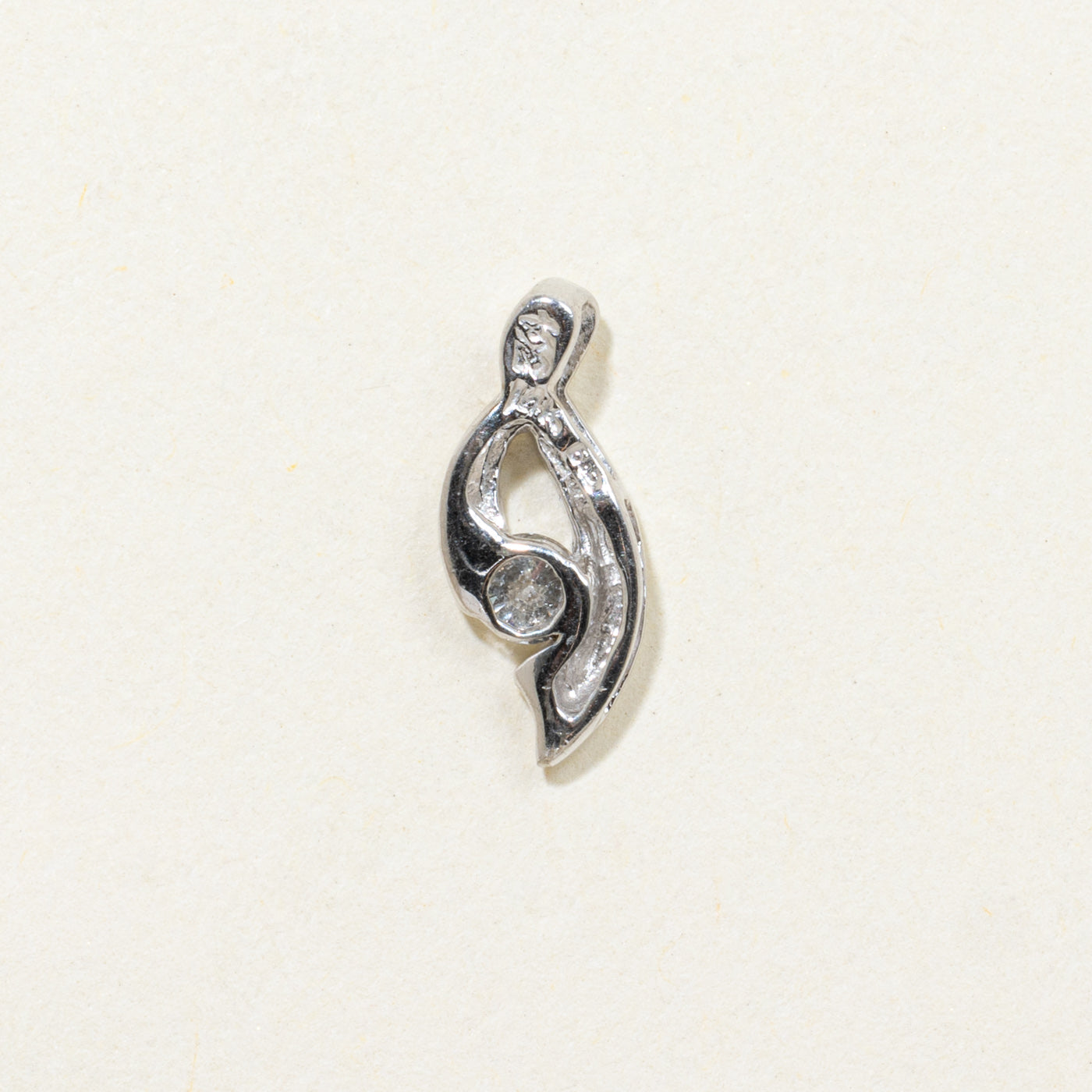14k Diamond Abstract Pendant | 0.09ctw