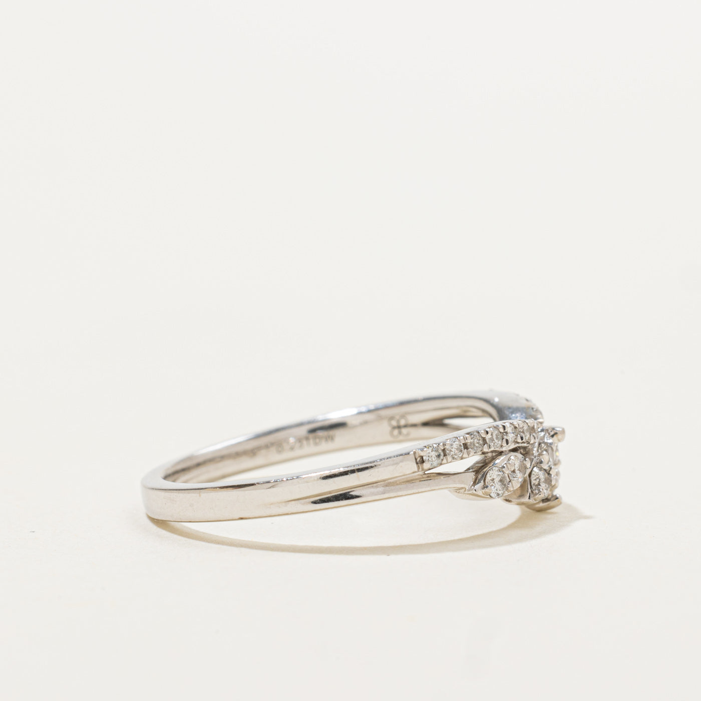 10k Diamond Cluster Contour Ring | 0.20ctw | SZ 6.5