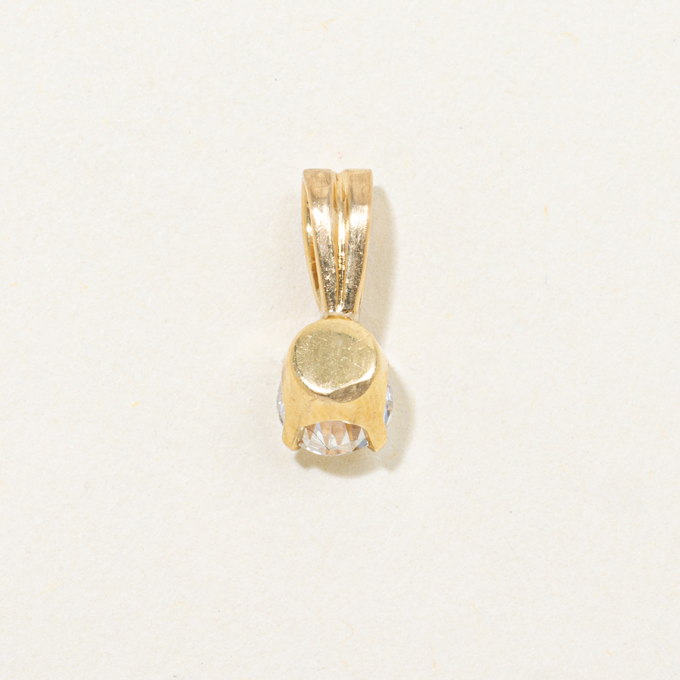 18k Solitaire Diamond Pendant | 0.42ct VS1/VS2 F