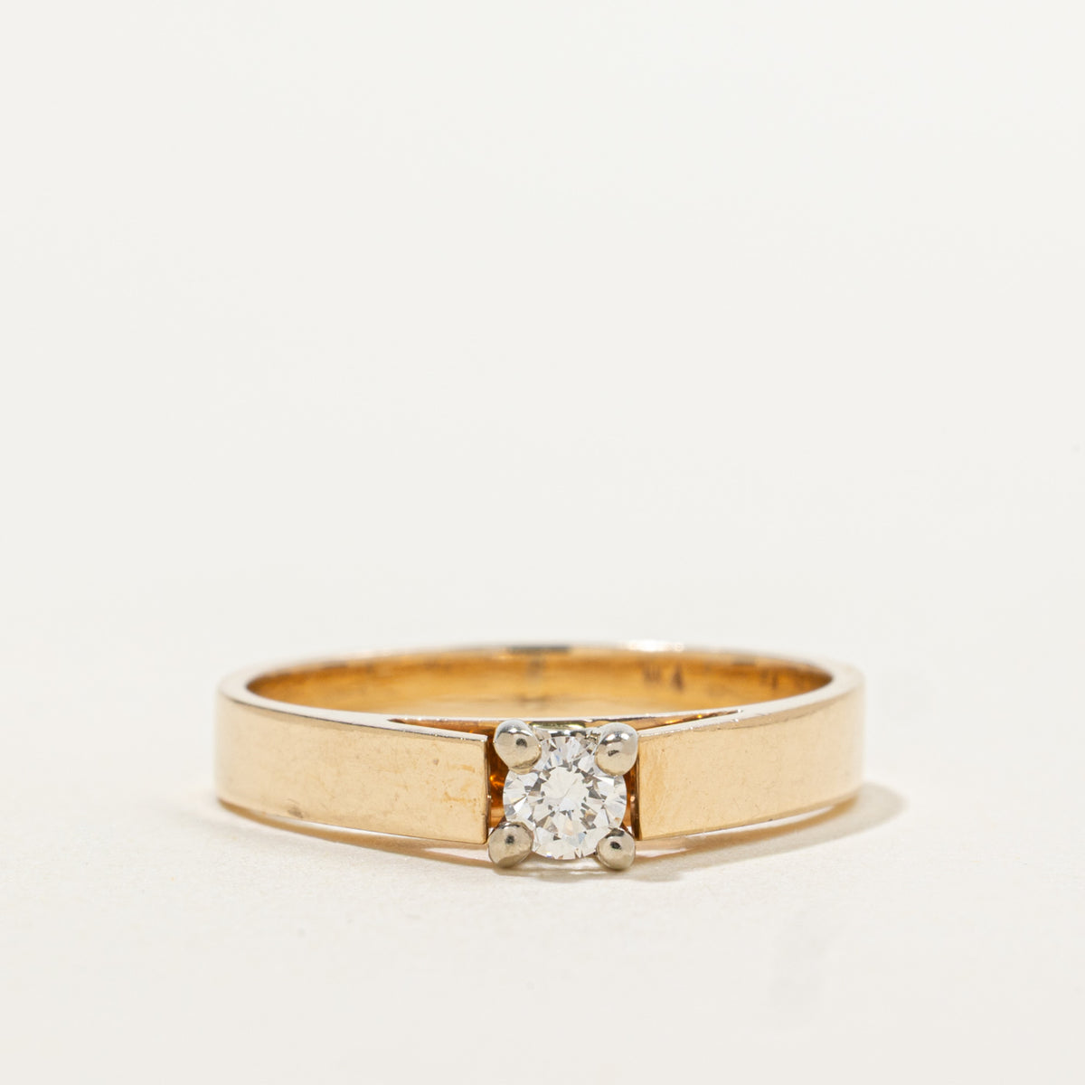 14k Solitaire Diamond Ring | 0.15ct | SZ 6.5