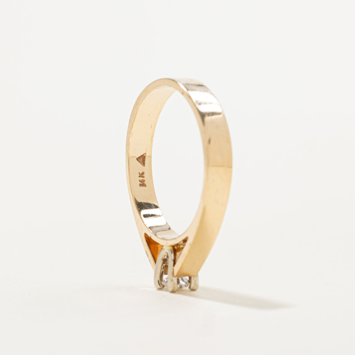 14k Solitaire Diamond Ring | 0.15ct | SZ 6.5
