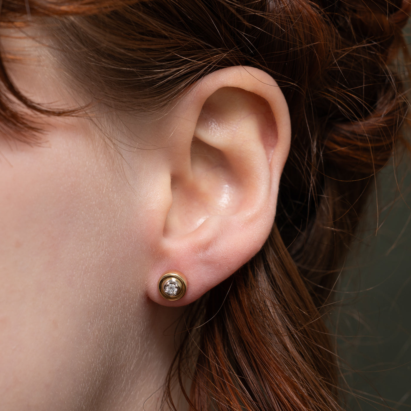 14k Illusion Set Diamond Stud Earrings | 0.12ctw