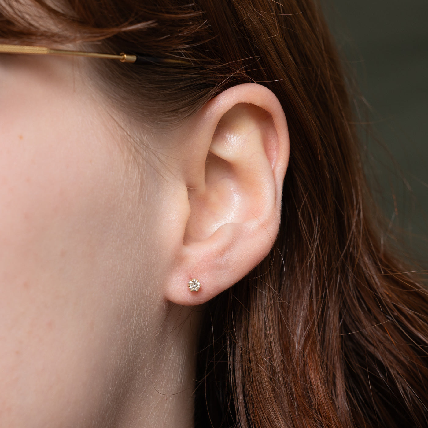 14k Solitaire Diamond Stud Earrings | 0.20ctw