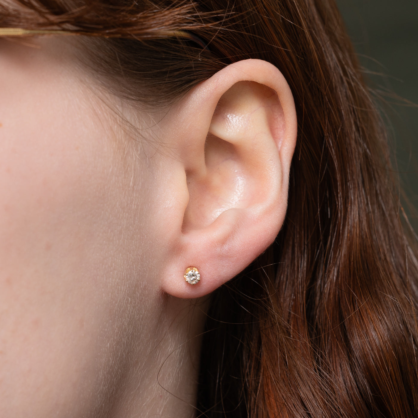 14k Solitaire Diamond Stud Earrings | 0.28ctw