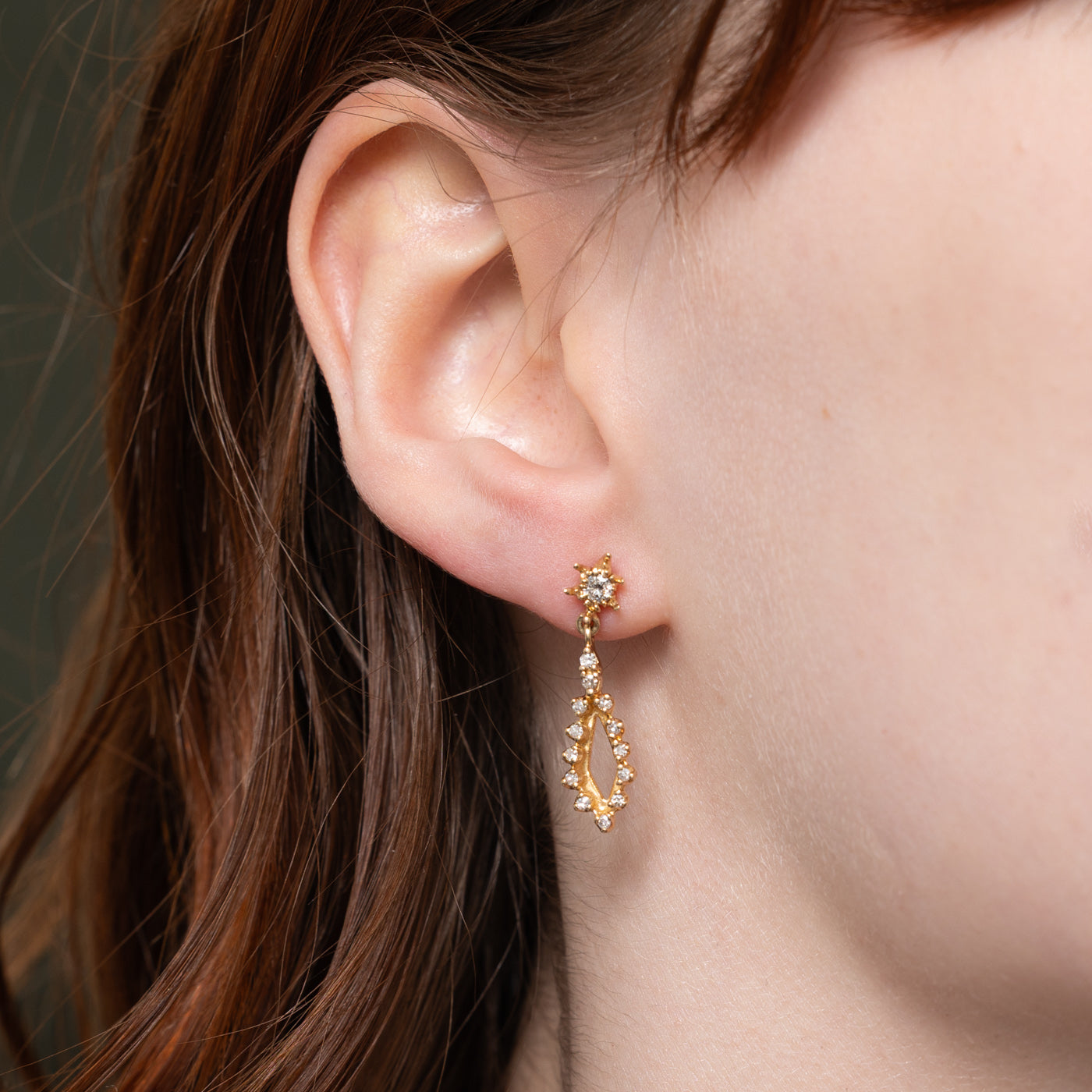 14k Diamond Marquise Drop Earrings | 0.30ctw